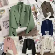 Elegant Women's Polyester Blazers Fashion Korean Streetwear Collection