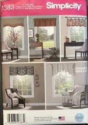 Simplicity 1383 Sewing Pattern~ 5 Styles of Valances Window Treatments UNCUT