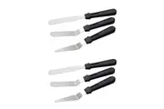 2x 3pc Mastercraft Stainless Steel Mini Palette Spreading Baking Utensil Set