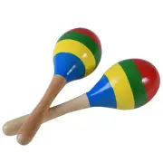 Maracas Hand Percussion Rattles, Wooden Rumba Shaker Musical Instrument for2229