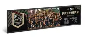 126590 PENRITH PANTHERS 2021 NRL PREMIERS TEAM IMAGE RUBBER BACK BAR RUNNER MAT
