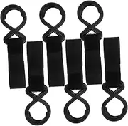 Kisangel 6Pcs Stroller Hooks Durable Multipurpose Bag Hangers for Pushchair Accessories Lightweight and Compact Design for Organizing Essentials and Travel Items