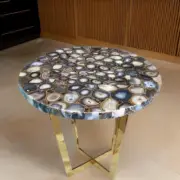 30" Agate Stone Coffee Table Top Luxurious Kitchen Home Kitchen Decor