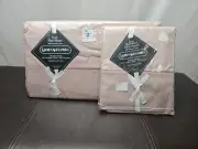 Lauren Alexandra Full Flat Sheet & 2 Pillowcases 200 Thread Count - Pink - New