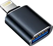 Apple Lightning to USB Camera Adapter, USB 3.0 OTG Cable for iPhone/iPad to Connect Card Reader, USB Flash Drive, U Disk, Keyboard, Mouse, Hubs, MIDI, Plug & Play