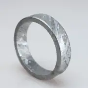 Round Meteorite RING Muonionalusta meteorite wedding ring, shooting star, gift