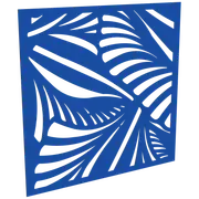 ProtectorAl 300-1200w x 300-1200h Light Blue/Gloss White Jungle Unframed Composite Deco Panel