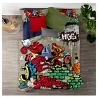 Graffiti Wall Queen/Single/King/Double Bed Doona Duvet Quilt Cover Set Linen