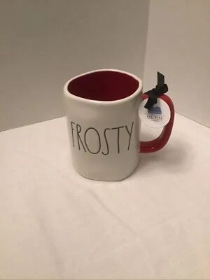 Rae Dunn FROSTY the Snowman Christmas Mug Double Sided new