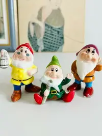在飛比找樂天市場購物網優惠-日本中古 迪士尼七個小矮人陶瓷置物擺飾