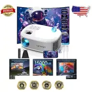 Portable 1080P Mini Projector with 300-Inch Screen & 15% Keystone Correction