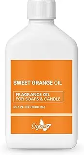 Crysalis Sweet Orange Fragrance Oil for Candle Making, Soap Making, Wax Melts, Diffusers & DIY Crafts – Long-Lasting Scent – 33.8 oz / 1000 ml