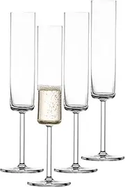 [Schott Zwiesel] Tritan Crystal Modo Collection, 5.5-Ounce, Champagne Flute Glass, Set of 4