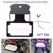 Flat License Plates Frame w/ LED Brackets Holder For Harley Pan America RA1250S