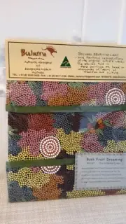Burullu Australian Dot Art Aboriginal Magic Mat Bread Basket 13.5"x13.5" Cotton