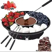 Cheese Fondue Sets,Chocolate Fondue Maker,Chocolate Melting Pot with 2 Fondue Forks,Chocolate Melting Pot, 40-70℃ Temperature Control,for Marshmallow Toasting, Graham Crackers(Black)