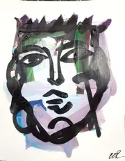 CORBELLIC EXPRESSIONISM 12X9 KING LINE PORTRAIT GALLERY MODERNISM COLORFUL ART