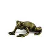 Solid Brass Frog Figurine Small Statue Home Ornament Figurines Collectibles