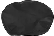 INOOMP Oxford Fabric Fire Pit Cover Heavy Duty Round Barbecue Table Cover for Outdoor Use Protective Grill Cover Elegant Design Easy Storage