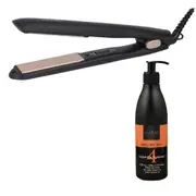 Cabello Silk Smooth Styler (Black) + Leave On Moisture 'Keep Me Hot' - Combo