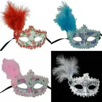在飛比找樂天市場購物網優惠-小花朵 皮革面具(羽毛) 面具 面罩 威尼斯 花紋包布面具 