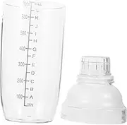 ZUNOXAZ Hand Shaker Cocktail Mixer Transparent Plastic Drink Shaker with Scale for Milk Tea Smoothies Cocktails Leak Design for Home Bar Use