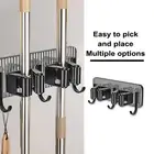 Adhesive Wall Mount Mop Storage Holder Heavy-duty Mounted Broom for Garage