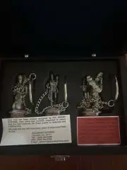R/G Pewter Wine Stoppers Set of 3 Pharaoh, Soldier, & Clown NIB NEVER USED