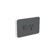Clipsal Iconic Series Cover Frame - 1 Switch & 1 Socket - 15 A - Horizontal - Anthracite - 3015/15C-AN