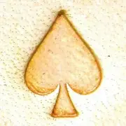Craft Sha Leathercraft Ace of Spades Spade Cards Leather Stamp 10mmx8mm O088