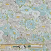 Quilting Patchwork Fabric Sanctuary Blue Floral Allover 50x55cm FQ