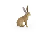 Jackrabbit, Rabbit, Hare, Figure, Realistic Rubber Model, Hand Painted Toy 2.5"