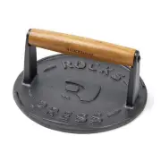 7 Inch Bacon Press Heavy Duty Cast Iron Grill Press 2.5 lbs Round Smash Burge...