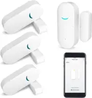 WiFi Door Window Sensor: Smart Home Security System, 4 Pack, Compatible with ...