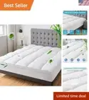 Cloud-Like Soft Bamboo Mattress Topper King Single - Breathable Comfort 1000GSM