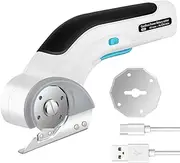 [ARyee] 4V Cordless Electric Cutter,Rotary Cutter for Cloth Fabric Leather and Carpet, Multi-Cutting Tools with Storage Box for Cutting Fabric, Cardboard, Plastic, Leather, Vinyl, Carpet and Much More