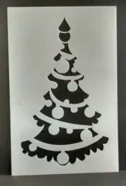 Stencil CHRISTMAS TREE Paint Template Signs Shirts Window 7.5" x 11.5"