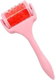 HONMEET 1PC Portable Facial Pink Handle Rosy Beads Face for Skin Care Reduces Puffiness Improves Elasticity Easy to Use Anytime Anywhere for