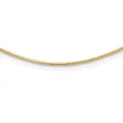 10K Yellow Gold 1mm Snake Wire Necklace