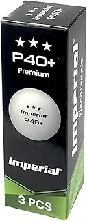 P40+ 3-Star Table Tennis Ball | Premium Plastic Ball Made of High-Quality ABS | 40+ mm Diameter | with Seam | White | Pack of 3 | Training & Leisure