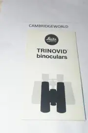 LEITZ LEICA TRINOVID BINOCULAR ORIGINAL BROCHURE CATALOGE 1970