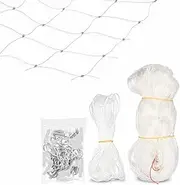 Packool Cat Safety Balcony Net, 7.9x3 m/26x10 FT Pet Protection Netting with Installation Kit - Heavy Duty Transparent Mesh for Cats Dogs Safety - Customizable Fall Prevention Net with 1.2"/3 cm Grid