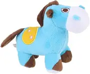 Ipetboom Adorable Horse Dog Toy Pet Squeaky Chew Toy Sound-Activated Dog Plaything Soft Plush Blue