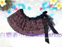 在飛比找Yahoo!奇摩拍賣優惠-尺寸M -咖啡色豹紋魔豹拉溝系列雙層網紗綁帶一片裙/襯裙-F