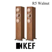 在飛比找PChome商店街優惠-英國 KEF R5 Walnut 小型三路分音座地揚聲器 U