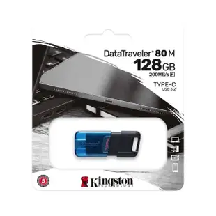 【Kingston 金士頓】128G DataTraveler 80M DT80M Type-C USB3.2 隨身碟(平輸 DT80M/128GB)