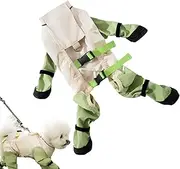 Dog Boots with Suspenders,Waterproof Dog Shoes - Adjustable Wrap Protectors with Glow-in-The-Dark Strips for Snow Raincoat Walking Outside Floors Coat Accessories