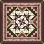 Easy Quilt Kit Heavens Variation Burgandy,Rose, Brown Queen/Precut/Ready to Sew!
