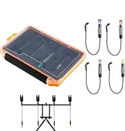 Carp Fishing Swingers - No Light 4X Compact Fishing Stringer,with Storage Box Multi-Functional Tensioner Alerts for Pond
