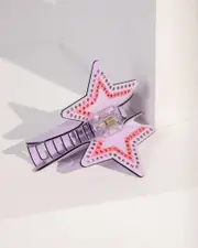 Purple Star Acrylic Claw Clip